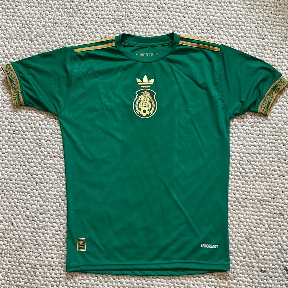 Adidas Mexico- Green and Gold Men's Soccer Jersey